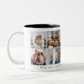 Beste Gigi je, 10 Foto Grid-Geschenk für Oma Zweifarbige Tasse (Links)