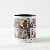 Beste Gigi je, 10 Foto Grid-Geschenk für Oma Zweifarbige Tasse (Mittel)