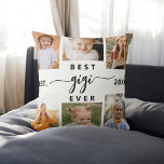 Beste Gigi je - Enkel Foto Collage Kissen<br><div class="desc">Feiern Sie das "Beste GiGi-Ever" mit diesem personalisierten Grandchildren Foto Collage Throw Kissen. Dieses herzliche Geschenk präsentiert eine wunderschön arrangierte Collage von wertvollen Fotos, die besondere Augenblicke einfangen, ergänzt durch eine herzliche Botschaft. Aus hochwertigem, weichem Stoff gefertigt, bietet es Komfort und Stil für jeden Raum. Die herausnehmbare Abdeckung ist maschinenwaschbar...</div>