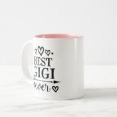 Beste Gigi je Großmutter Zweifarbige Tasse (Vorderseite Links)