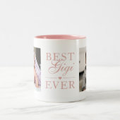 Beste Gigi je rosa Geburtstag Benutzerdefiniertes  Zweifarbige Tasse (Mittel)