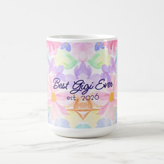 Beste Gigi Muttertag Wasserfarben Blumen Kaffeetasse (Mittel)