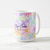 Beste Gigi Muttertag Wasserfarben Blumen Kaffeetasse (VorderseiteRechts)
