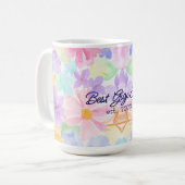 Beste Gigi Muttertag Wasserfarben Blumen Kaffeetasse (Vorderseite Links)