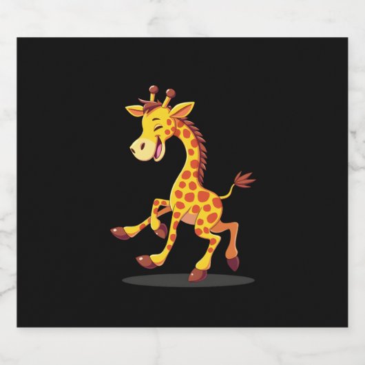 Beste Giraffe Kunst für Männer Frauen Erwachsene G Schaumweinetikett (Einzelnes Label)