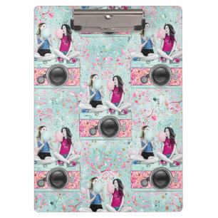 Beste Girlfriends and Pink Cameras Clipboard Klemmbrett