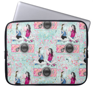 Beste Girlfriends und rosa Kameras Laptopschutzhülle