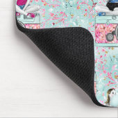 Beste Girlfriends und rosa Kameras Mousepad (Ecke)