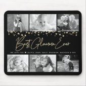 Beste Glamma je Gold Glitzer 6 Collage Chic Mousepad (Vorne)