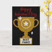 Beste Glitzer Valentine Card Karte (Gelbe Blume)