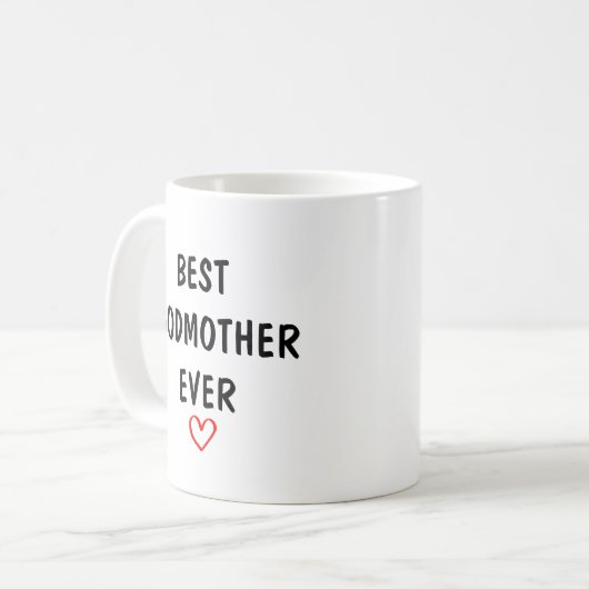 Beste Godmutter je Geschenke, Personalisierte Godm Kaffeetasse (Vorderseite Links)