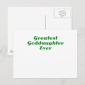 Beste Godtochter je Postkarte (Vorne/Hinten)