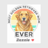 Beste Golden Retriever-Mutter überhaupt Aufkleber (Blatt)