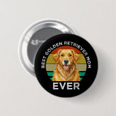 Beste Golden Retriever-Mutter überhaupt Button (Vorne & Hinten)