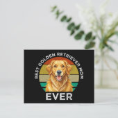 Beste Golden Retriever-Mutter überhaupt Postkarte (Stehend Vorderseite)
