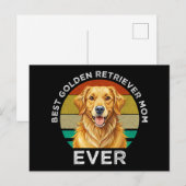 Beste Golden Retriever-Mutter überhaupt Postkarte (Vorne/Hinten)
