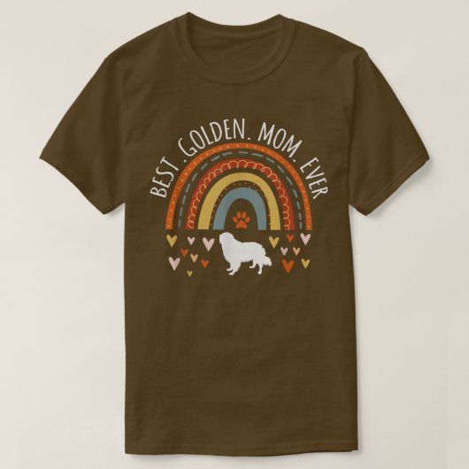 Beste Goldene Mama je Regenbogen Geschenke Golden T-Shirt (Design vorne)