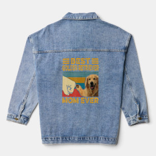 Beste Goldene Retriever Mama Retro Vintag Funny Jeansjacke