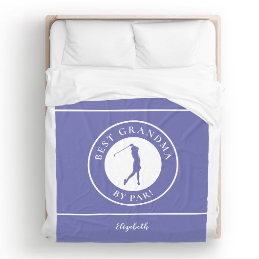 Beste Golf-Oma-Monogramm Pro Periwinkle Blau Fleecedecke