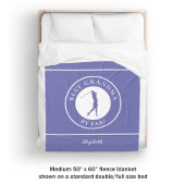 Beste Golf-Oma-Monogramm Pro Periwinkle Blau Fleecedecke
