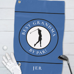 Beste Golf-Oma Monogramm Sport Pro Blau Golfhandtuch