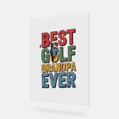 Beste Golf Opa je Acrylschild (Winkel)