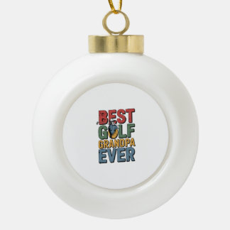Beste Golf Opa je Keramik Kugel-Ornament
