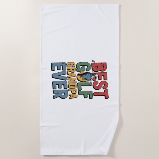 Beste Golf Opa je Strandtuch (Vorderseite)