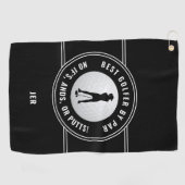 Beste Golfer nach Par Funny Putts Frauen schwarz & Golfhandtuch (Horizontal)