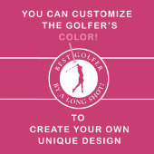 Beste Golfer von einem langen Shot Ladys Pink Mit Golfhandtuch