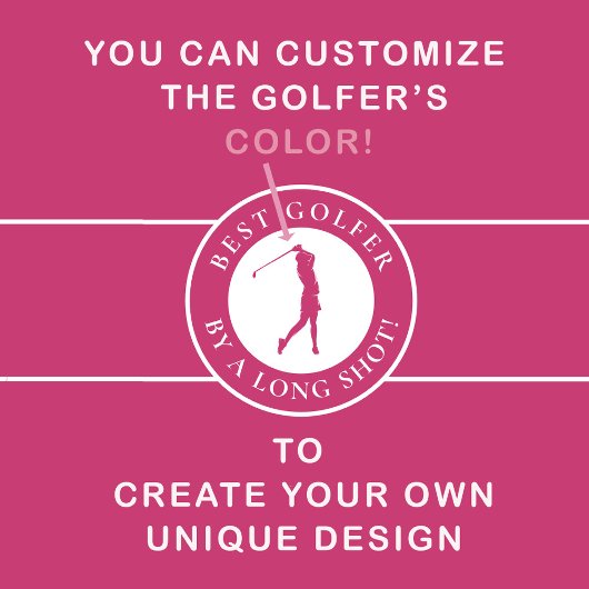 Beste Golfer von einem langen Shot Ladys Pink Mit Golfhandtuch