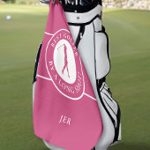 Beste Golfer von einem langen Shot Ladys Pink Mit Golfhandtuch