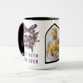 Beste Goth Mama je Skull Moth Lila Mother Day Tasse (Vorderseite Links)
