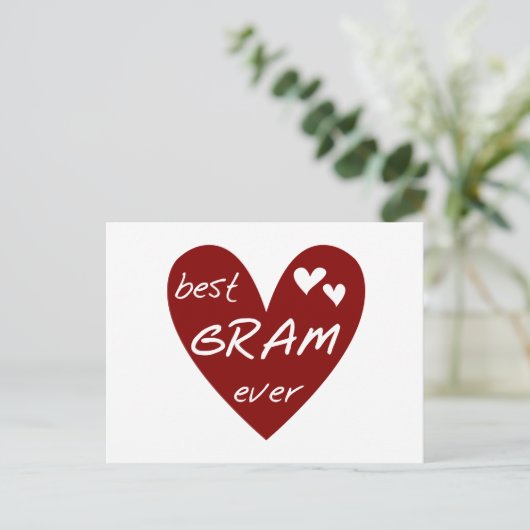 Beste Gram-Ever-Hemden und Geschenke für das Rote Postkarte (Stehend Vorderseite)