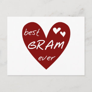 Beste Gram-Ever-Hemden und Geschenke für das Rote  Postkarte