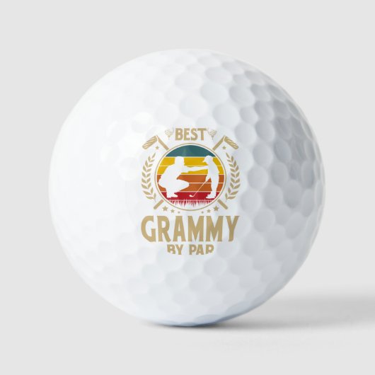 Beste GRAMME nach Par Vintag Golfball (Vorderseite)