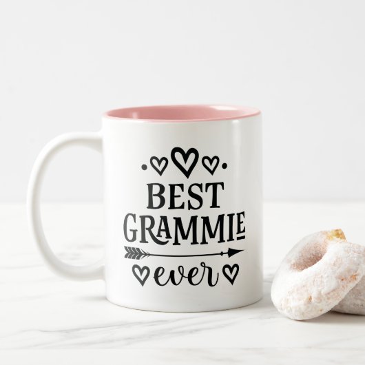 Beste Grammie je für Großmutter Zweifarbige Tasse (Mit Donut)