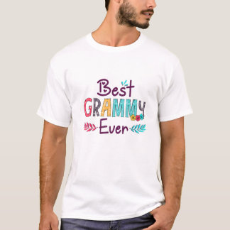 Beste Grammy je Women Blume Dekoration Oma T-Shirt