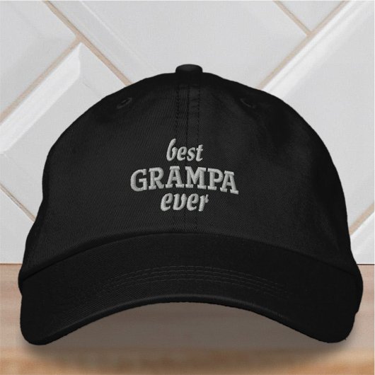 Beste Grampa je Moderne einfache Typografie Bestickte Baseballkappe