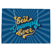 Beste Grampa je Vatertag Große Geschenktüte (Rückseite)