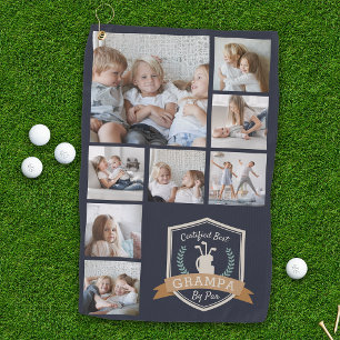 Beste Grampa nach Par FotoCollage Golfhandtuch