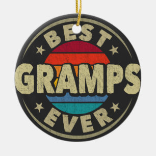 Beste Grampen je Retro Vintag Grandad Vaters Day Keramik Ornament