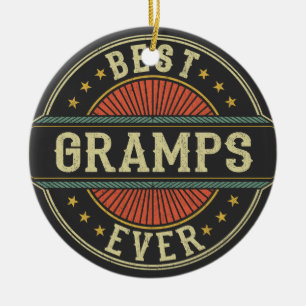 Beste Grampen je Retro Vintag Grandad Vaters Day Keramik Ornament