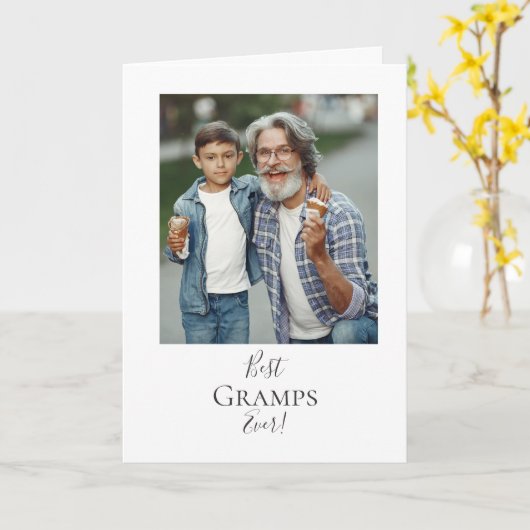 Beste Gramps je! Karte (Gelbe Blume)
