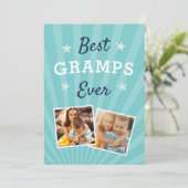 Beste Gramps je | Vatertag Foto Karte (Stehend Vorderseite)