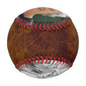 Beste Gran Grampen DIY Foto Braun Lederfamilie Baseball (Rückseite)