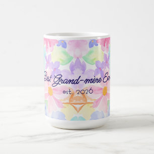 Beste Grand-mère Muttertag Wasserfarben Blumen Kaffeetasse
