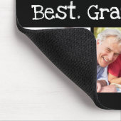 Beste Grandad-FotoCollage in Schwarz Moderne Mousepad (Ecke)