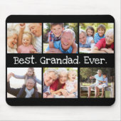Beste Grandad-FotoCollage in Schwarz Moderne Mousepad (Vorne)