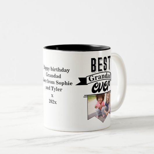 Beste Grandad-Fotovorlage je Zweifarbige Tasse (VorderseiteRechts)